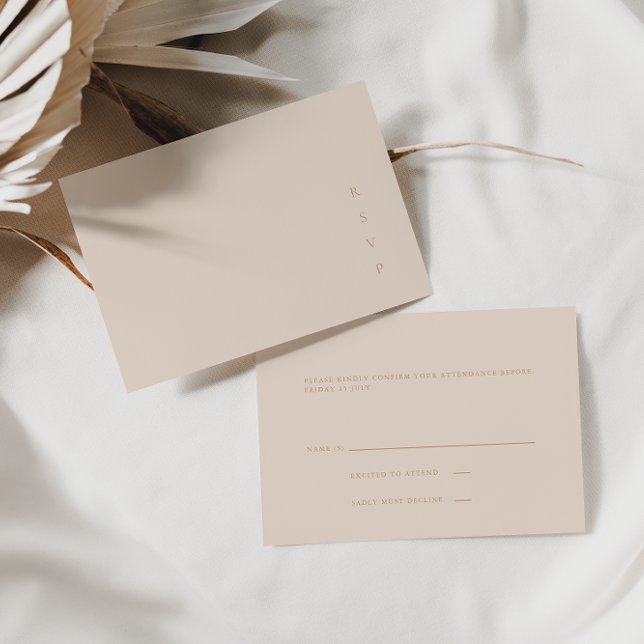 Modern Minimalist Blush Pink RSVP Card (Creator Uploaded)