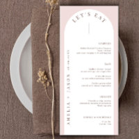 Modern minimalist Bohemian Arch Menu