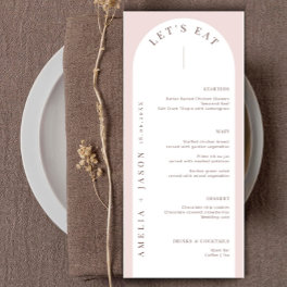 Modern minimalist Bohemian Arch Menu