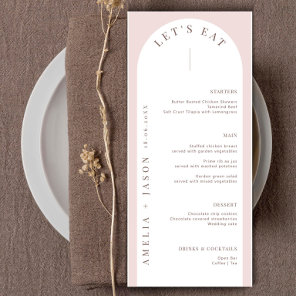 Modern minimalist Bohemian Arch Menu