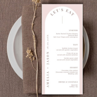 Modern minimalist Bohemian Arch Menu
