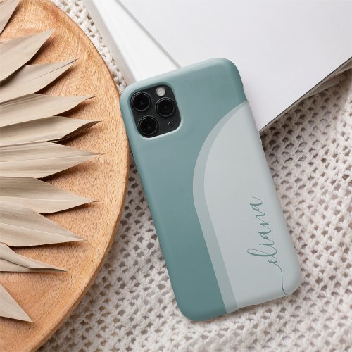 Modern Minimalist Boho Arch Personalized iPhone 13 Case