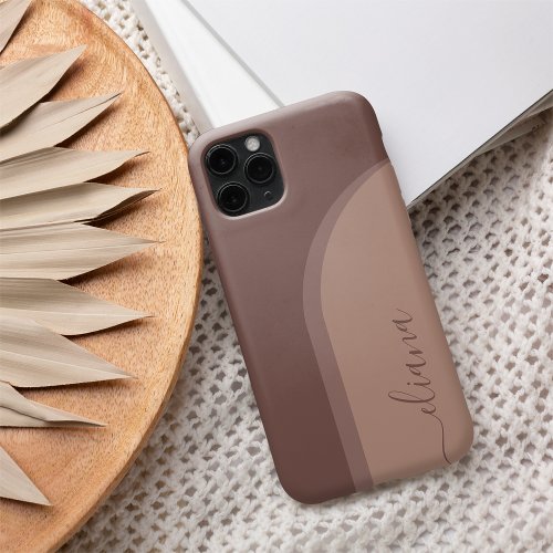 Modern Minimalist Boho Arch Personalized iPhone 13 Case