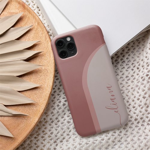 Modern Minimalist Boho Arch Personalized iPhone 13 Case