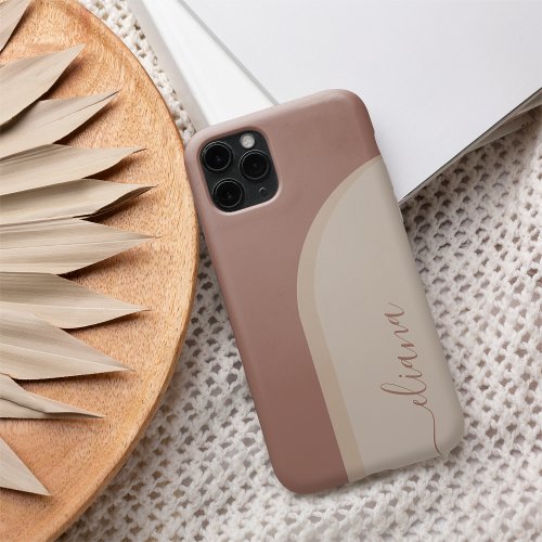 Modern Minimalist Boho Arch Personalized iPhone 13 Case