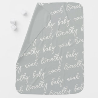Modern Minimalist Boho Baby Name Blanket
