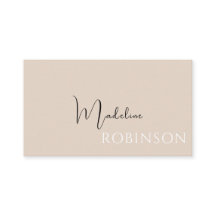 Modern Minimalist Boho Beige Script