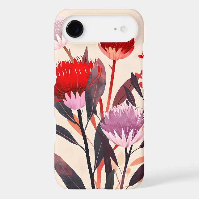 Modern Minimalist Boho Floral Botanical Case-Mate iPhone Case (Back)