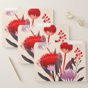 Modern Minimalist Boho Floral Botanical File Folder