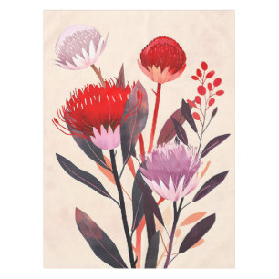 Modern Minimalist Boho Floral Botanical Tablecloth