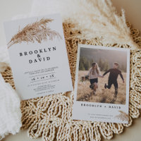 Modern Minimalist Boho Pampas Grass Wedding 