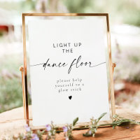 Modern Minimalist Boho Wedding Glow Stick