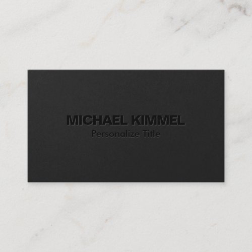 Modern Minimalist Bold Black 3 Business Card