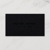 Black Monogram Minimalist Modern Professional Business Card