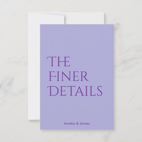 Modern minimalist bold Wavy wedding Enclosure card