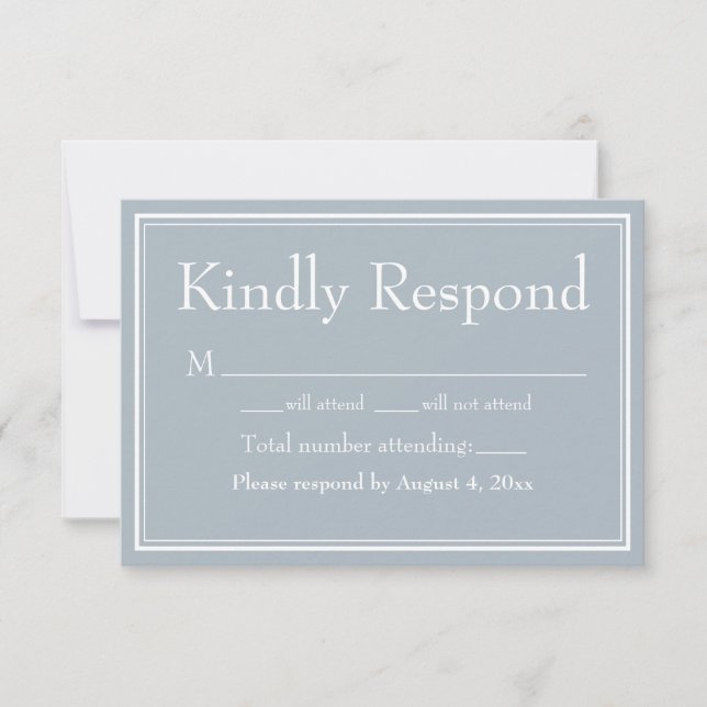 Modern Minimalist Border Light Gray Grey Thank You Card (Front)