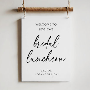 Modern Minimalist Bridal Luncheon Welcome Sign