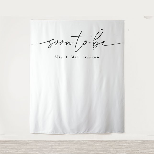 Modern Minimalist Bridal Shower Backdrop (Front)