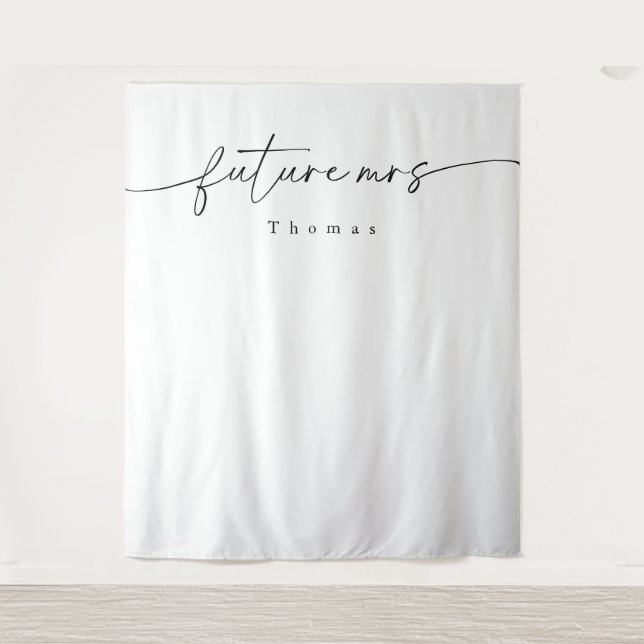 Modern Minimalist Bridal Shower Backdrop (Front)