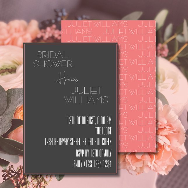 Modern Minimalist Bridal Shower -  Invitation (Creator Uploaded)