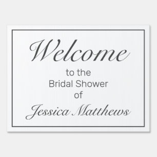 Modern Minimalist Bridal Shower Yard Outdoors Sign