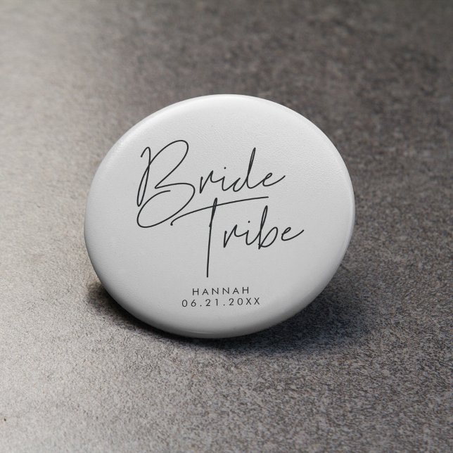 Modern minimalist Bride tribe Button (Creator Uploaded)