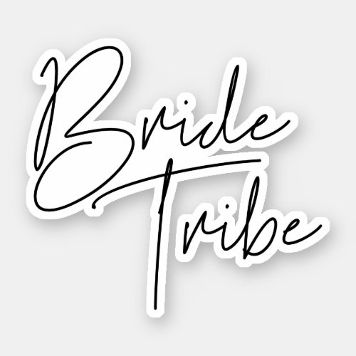 Modern minimalist Bride Tribe Sticker