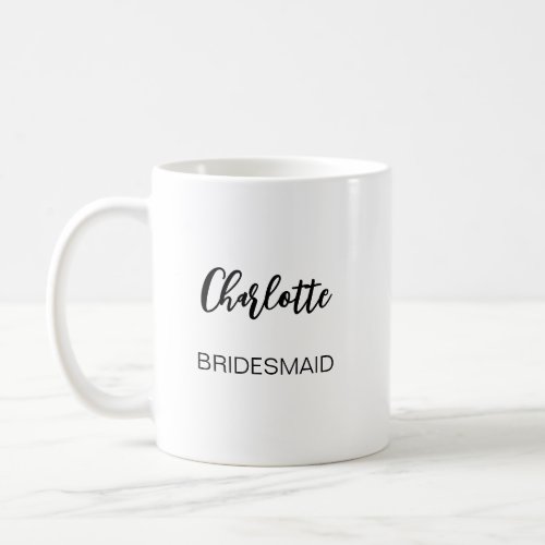Modern Minimalist Bridesmaid Mug