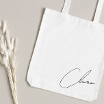 Modern Minimalist Bridesmaid Name Tote Bag<br><div class="desc">Custom-designed bridesmaid proposal gift tote bag featuring modern minimalist personalized name design.</div>