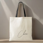 Modern Minimalist Bridesmaid Name Tote Bag<br><div class="desc">Custom-designed bridesmaid proposal gift tote bag featuring modern minimalist personalized name design.</div>