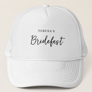 Modern Minimalist Bridesmaid Script Design Trucker Hat