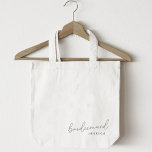 Modern Minimalist Bridesmaid Tote Bag<br><div class="desc">Custom-designed tote bag for bridesmaid featuring modern and minimalist design.</div>