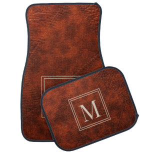 Modern Minimalist Brown Monogram Car Floor Mat