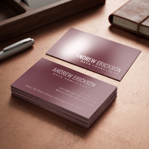 Modern Minimalist Burgandy Raised Spot UV Business Card
