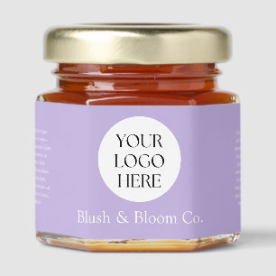 Modern Minimalist Burgundy Red Business Your Logo Honey Jar Favors