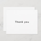 Modern Minimalist Business Black and White Thank You Card | Zazzle