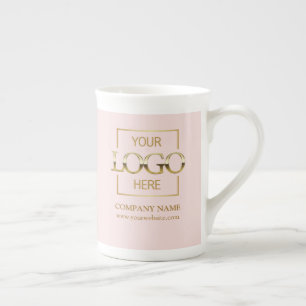 Modern Minimalist Business Branding Custom Logo Bone China Mug