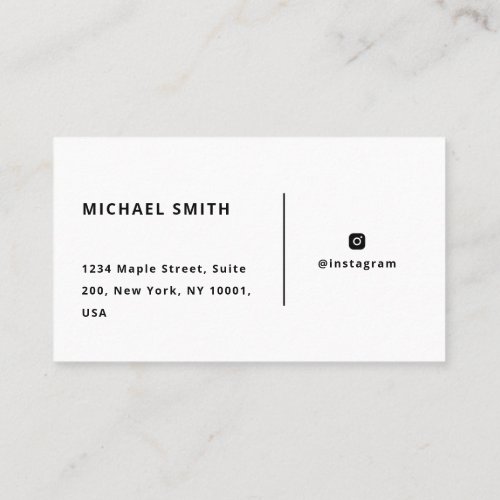 Modern Minimalist Business Card Design