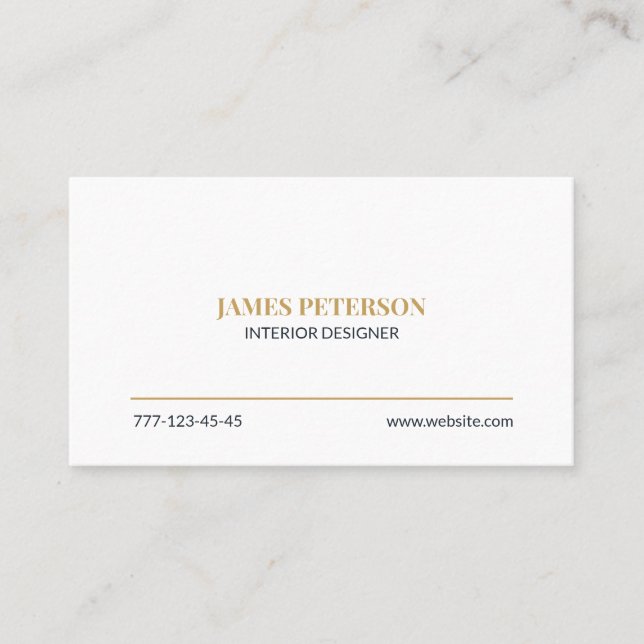 Modern Minimalist Business Card Editable Template (Front)