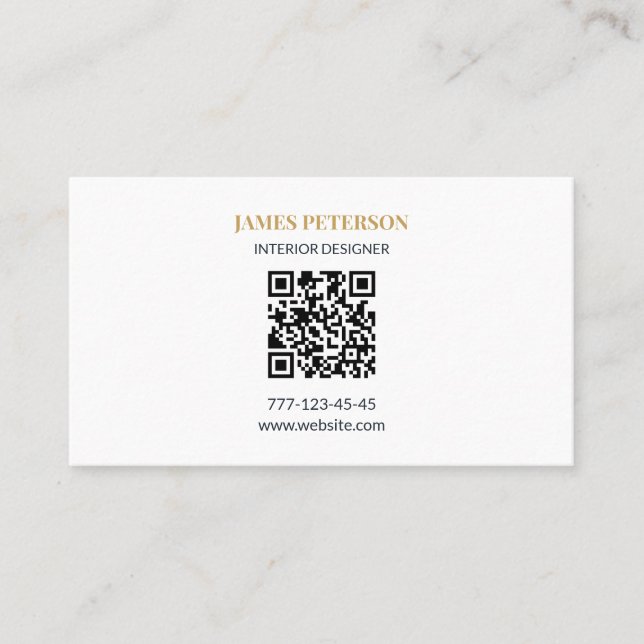 Modern Minimalist Business Card Editable Template (Front)