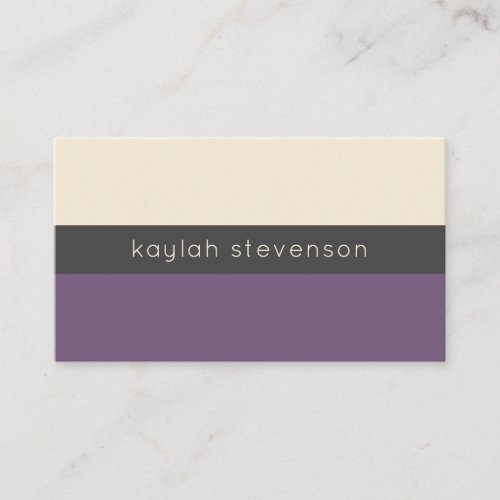 Modern Minimalist Business Card  Purple Grape