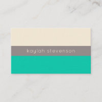 Modern Minimalist Business Card | Seafoam Green