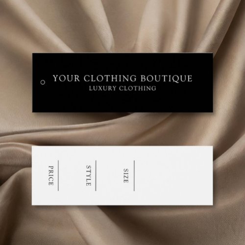 Modern Minimalist Business Clothing Label Hang Tag