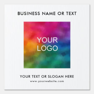 Modern Minimalist Business Logo Add QR Code Yard Sign