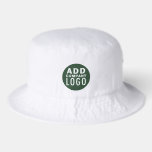 Modern Minimalist Business Logo Bucket Hat<br><div class="desc">White minimalist business logo bucket hat for both small and large business owners. This hat has a logo template that's ready for you to replace with your brand logo by clicking the "Personalize" button.</div>