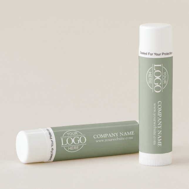 Modern Minimalist Business Logo Corporate Giveaway Lip Balm (Front)