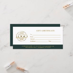 Modern Minimalist Business Logo Gift Certificate