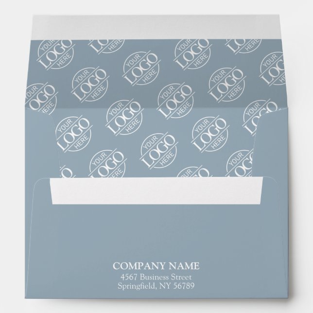 Modern Minimalist Business Logo Return Address Envelope (Back (Bottom))