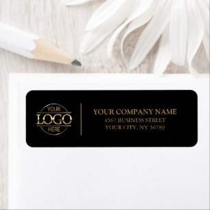 Modern Minimalist Business Logo Return Address Label