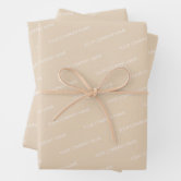Minimalist beige tan solid plain elegant gift wrapping paper sheets